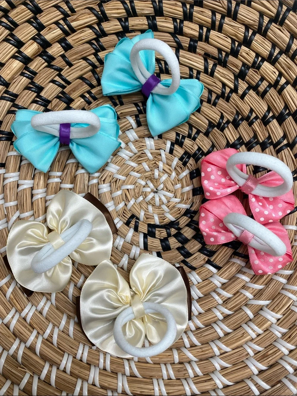 Set of 3 Kids Satin Bow Hair Ties